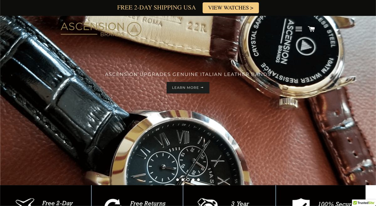 Ascension Brands dashboard